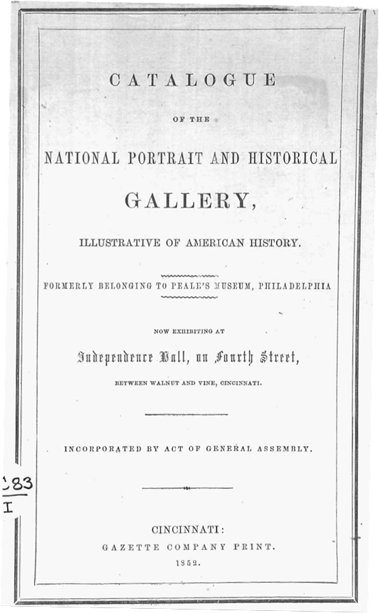 Peale 1852 cincinnati catalogue