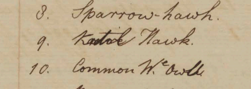 Peale Museum Accessions Book, 15 August 1806